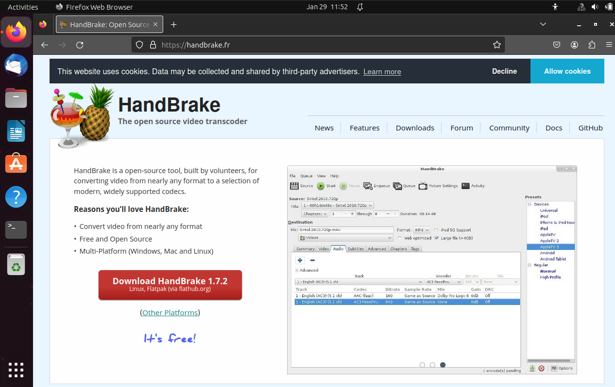 How To How To Shrink Videos Linux With Handbrake: Step 1