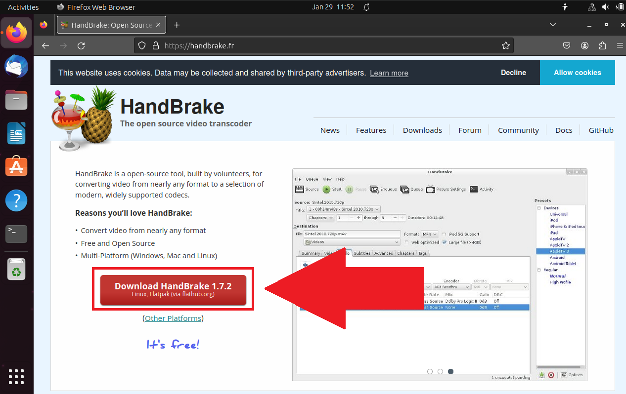 How To How To Shrink Videos Linux With Handbrake: Step 1