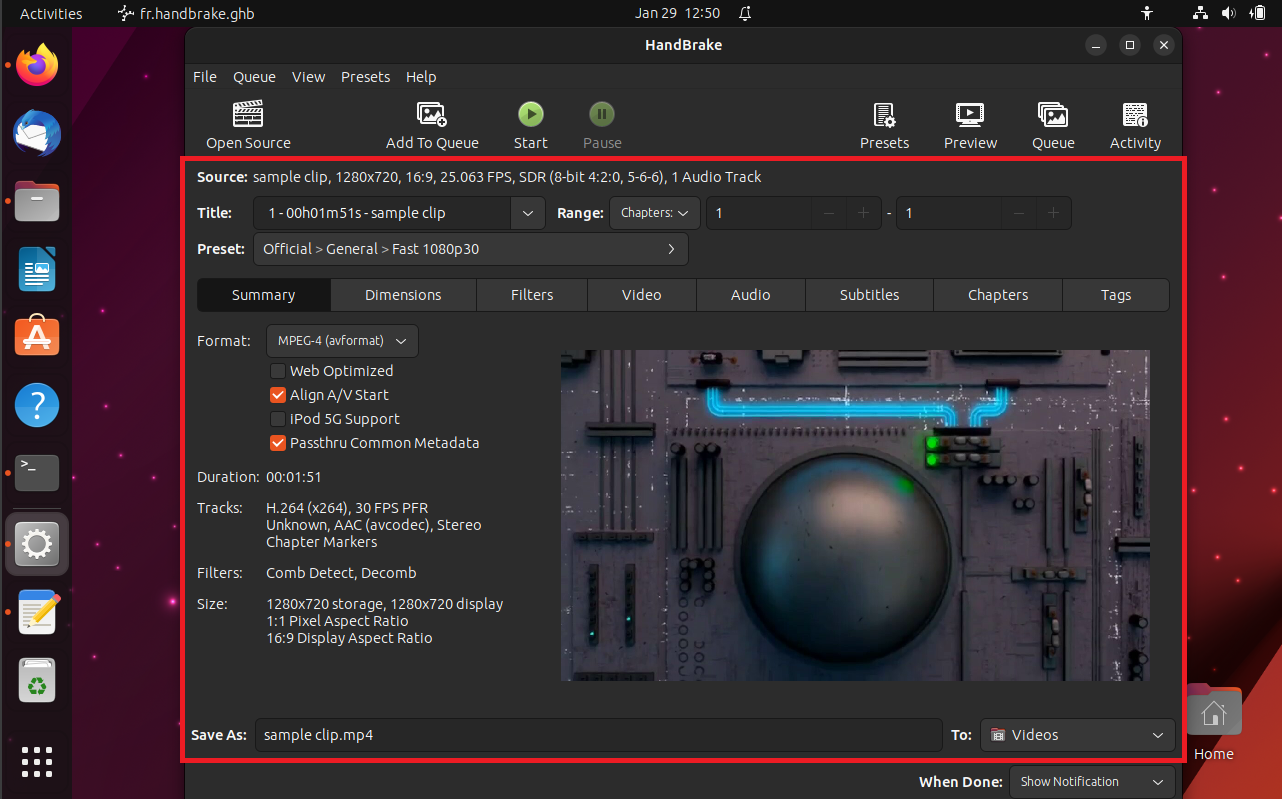 How To How To Shrink Videos Linux With Handbrake: Step 4