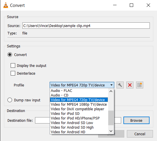 How To Shrink Videos on Windows with VLC: Step 5