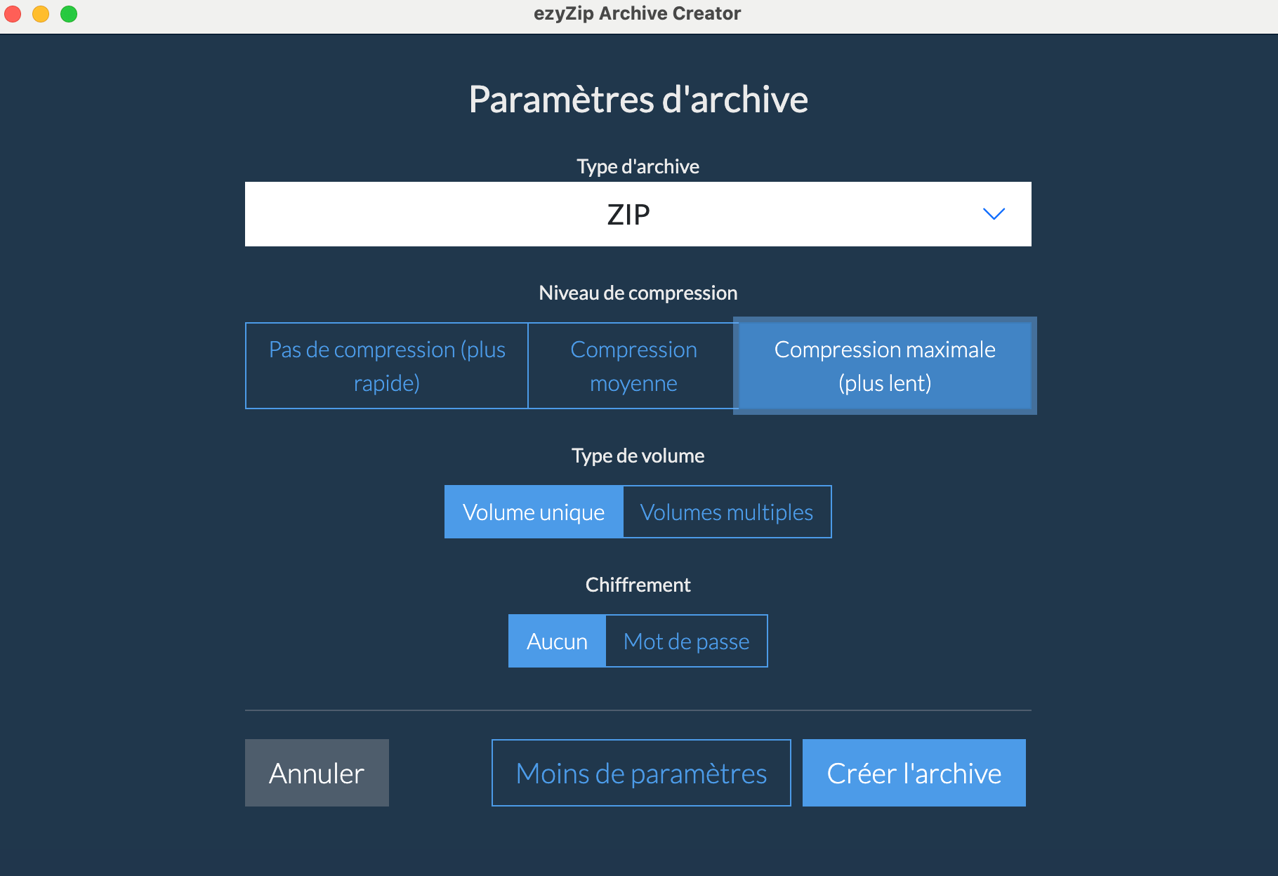 ezyZip Archive Creator
