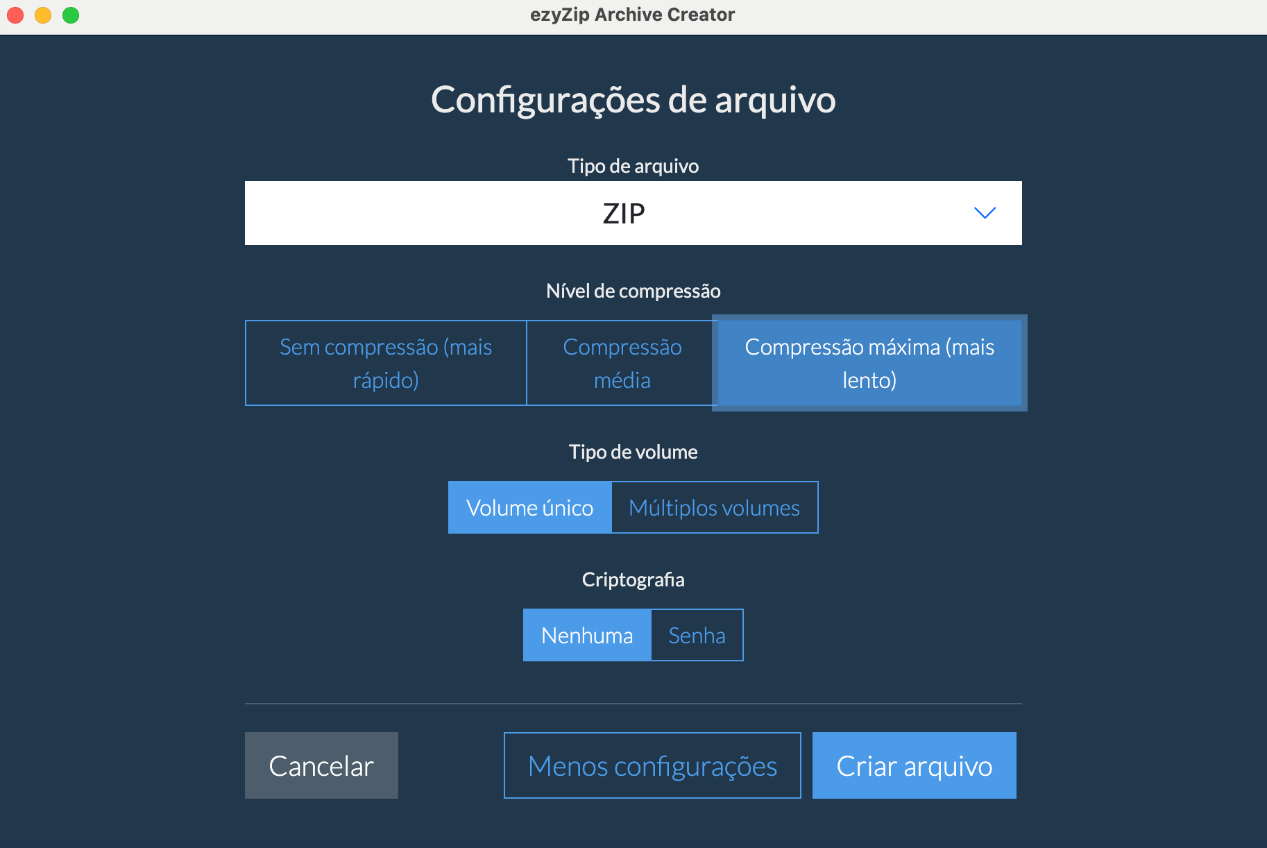 ezyZip Archive Creator