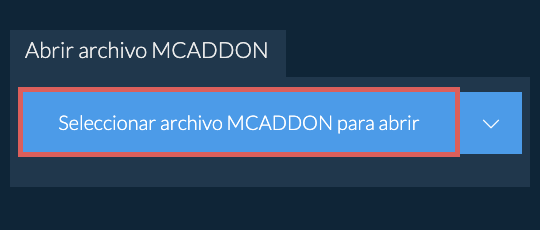 Abrir archivo MCADDON