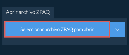 Abrir archivo ZPAQ