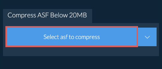 Compress asf Below 20MB
