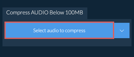 Compress audio Below 100MB
