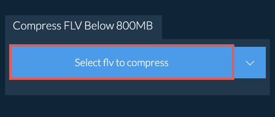 Compress flv Below 800MB