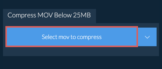 Compress mov Below 25MB