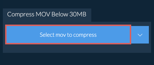 Compress mov Below 30MB