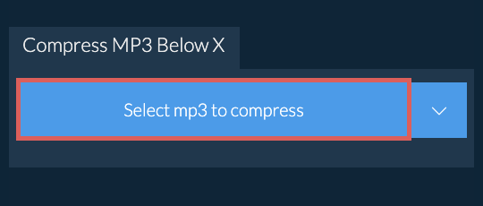 Compress mp3 Below X