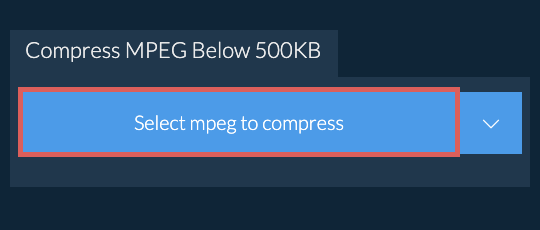 Compress mpeg Below 500KB