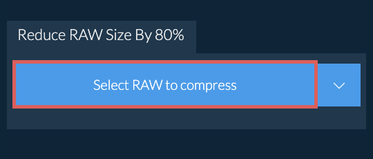 Reduce RAW Size By 80%