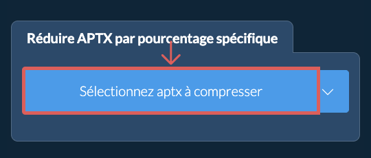Réduire la Taille de aptx De votre pourcentage spécifique