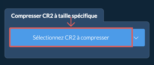 Compresser CR2 à une taille spécifiquekb en ligne