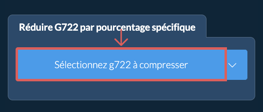 Réduire la Taille de g722 De votre pourcentage spécifique