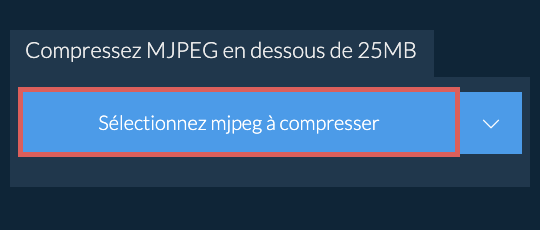 Compressez mjpeg en dessous de 25MB
