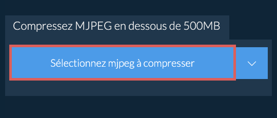 Compressez mjpeg en dessous de 500MB