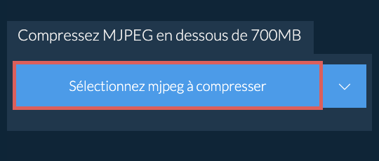 Compressez mjpeg en dessous de 700MB