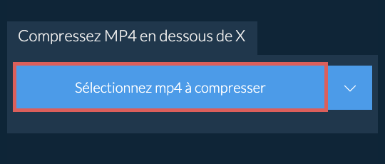 Compressez mp4 en dessous de X