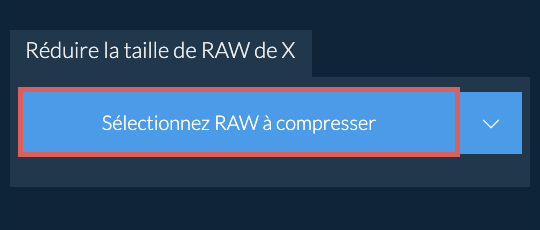Réduire la taille de RAW de X