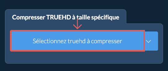 Compressez truehd en dessous de votre taille spécifique