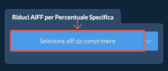 Riduci Dimensione di aiff Del una percentuale specifica
