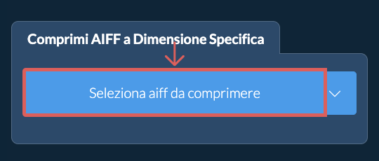 Comprimi aiff sotto una dimensione specifica