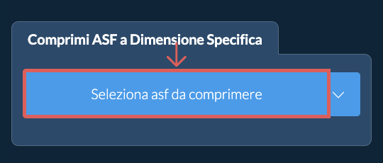 Comprimi asf sotto una dimensione specifica