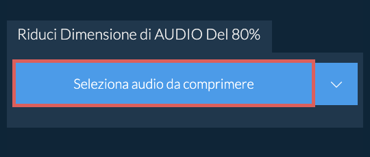 Riduci Dimensione di audio Del 80%