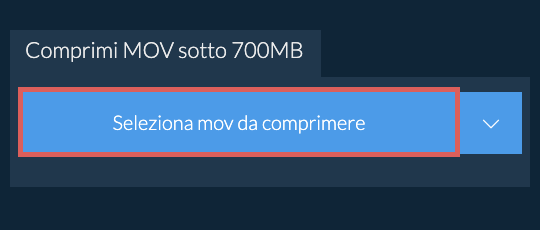 Comprimi mov sotto 700MB