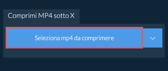 Comprimi mp4 sotto X