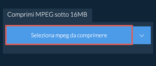 Comprimi mpeg sotto 16MB