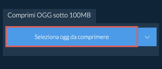Comprimi ogg sotto 100MB