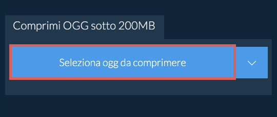 Comprimi ogg sotto 200MB