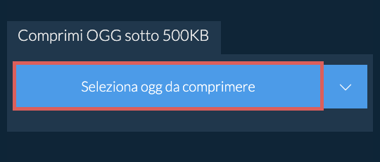 Comprimi ogg sotto 500KB