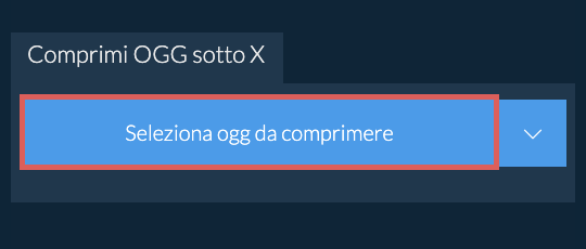 Comprimi ogg sotto X
