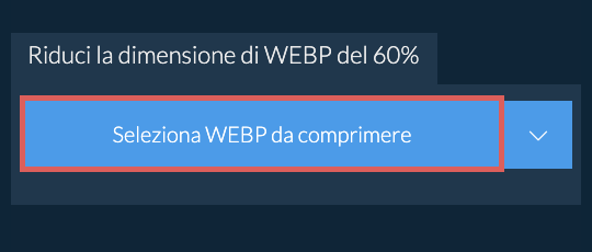 Riduci la dimensione di WEBP del 60%