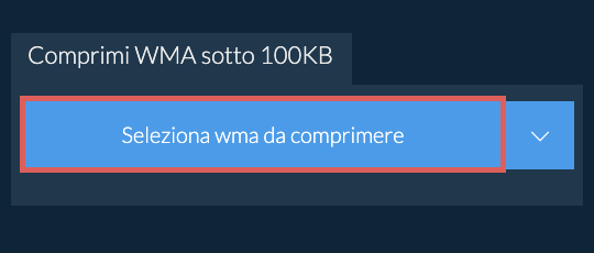 Comprimi wma sotto 100KB