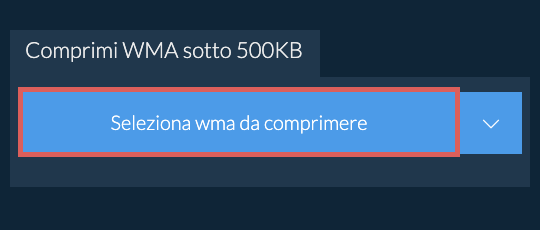 Comprimi wma sotto 500KB