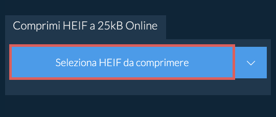 Comprimi HEIF a 25kB Online