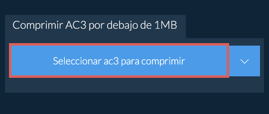 Comprimir ac3 por debajo de 1MB