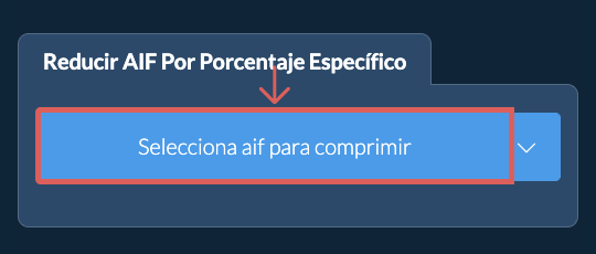 Reducir Tamaño de aif Por un porcentaje específico
