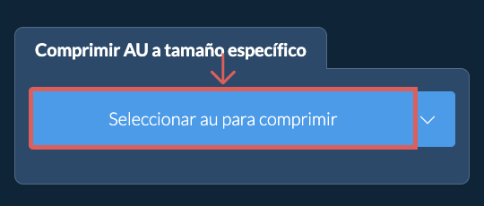 Comprimir au por debajo de un tamaño específico