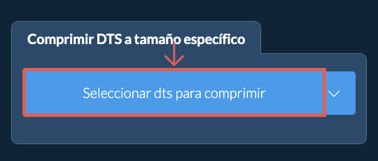 Comprimir dts por debajo de un tamaño específico