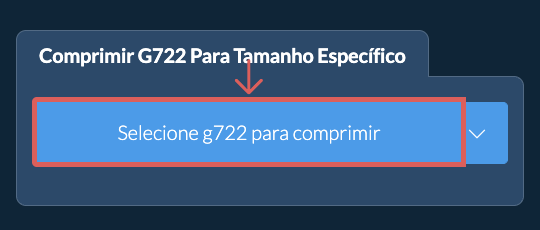 Comprimir g722 Abaixo de um tamanho específico
