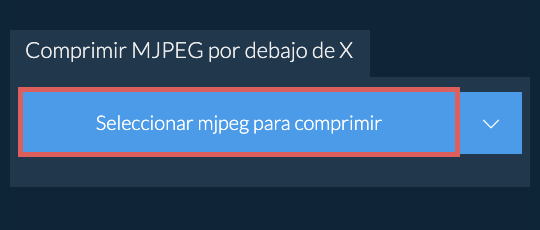 Comprimir mjpeg por debajo de X