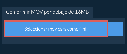 Comprimir mov por debajo de 16MB
