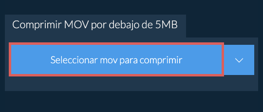 Comprimir mov por debajo de 5MB