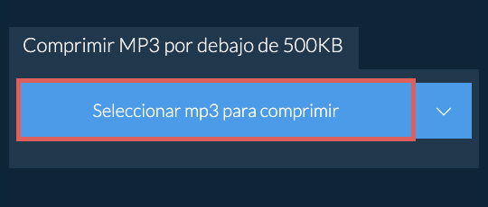 Comprimir mp3 por debajo de 500KB