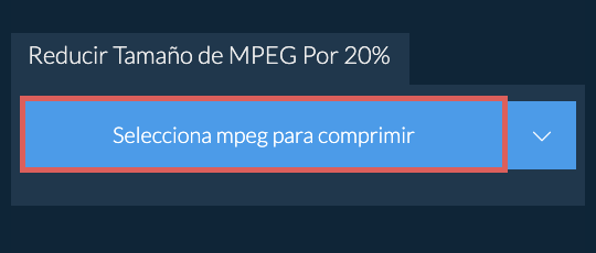 Reducir Tamaño de mpeg Por 20%